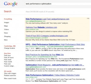 Logged Out Google Search Results Page Web Performance Optimization